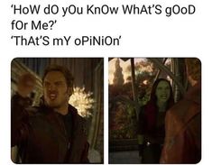 an image of avengers meme with caption that reads, how do you know what's good for me? that's my opinion