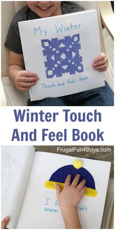 the winter touch and feel book for toddlers to learn how to spell with their hands