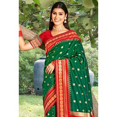 Green colored saree is made from paithani banarasi silk fabric which is highlighted with beautiful weaving and tassels border as shown. comes along unstitched paithani banarasi silk blouse piece which you can customise as per your design/style. Occasion - You can wear this saree for festivals, functions and ideal for any fashionista. Note:- the actual product may differ slightly in color and design from the one illustrated in the images when compared with computer or mobile screen. Banarasi Silk Saree, Mobile Screen, Blouse Piece, Surprise Gifts, Design Style, Silk Blouse, Silk Fabric, Silk Saree, Silk Sarees