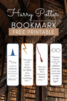 harry potter's bookmark free printables