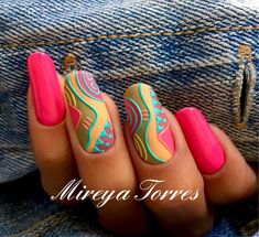 Sns Nails Designs, June Nails, Funky Nail Art, Dnd Gel Polish, Red Nail Art, Sns Nails, Diva Nails, Nail Art Hacks, Funky Nails