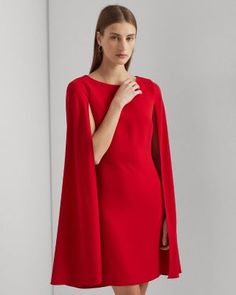 Lauren Ralph Lauren Cape Georgette Cocktail Dress Cocktail Dress Style, Capes For Women, Womens Cocktail Dresses, Cocktail Dress Party, Lauren Ralph Lauren, Cocktail Party, Classic Style, Cape, Party Dress