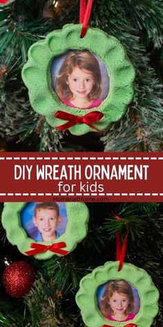 Homemade Ornament, Wreath Ornaments, Ornaments For Kids, Parents Christmas, Christmas Crafts For Toddlers, Preschool Christmas Crafts, Christmas Gifts For Parents, Christmas Kindergarten, Kids Christmas Ornaments