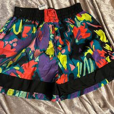 Retro Urban Outfitters Boxing Shorts Never Worn Perfect Condition Multicolor Gym Shorts, Casual Multicolor Workout Shorts, Multicolor Athletic Shorts For Gym, Sporty Multicolor Bottoms With Built-in Shorts, Sporty Multicolor Athletic Shorts With Built-in Shorts, Sporty Multicolor Swim Trunks, Multicolor Workout Shorts, Multicolor Athletic Shorts With Built-in Shorts For Sports, Multicolor Athletic Shorts For Sports