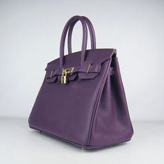 Hermes Birkin 30cm Togo leather Handbags purple golden - fashionupstore1 Togo Leather, Hermes Paris, Hermes Handbags, Vuitton Bag, Sierra Leone, Branded Handbags, Hermes Birkin, Luxury Handbags, Womens Backpack