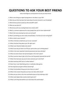 a question card with the words questions to ask your best friend