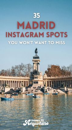 the words 35 madrid instagram spots you won't want to miss in red