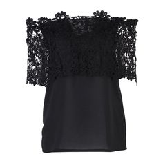 Chic Short Sleeve Blouse With Lace Patchwork, Spring Party Blouse With Lace Patchwork, Summer Formal Chiffon Tops, Black Chiffon Formal Tops, Short Sleeve Lace Tops For Work, Spring Lace Chiffon Top, Lace Short Sleeve Tops For Work, Party Tops With Sheer Chiffon Sleeves, Summer Evening Tops With Lace Sleeves