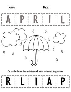 the letter r is for umbrella and it's raining in the rain coloring page