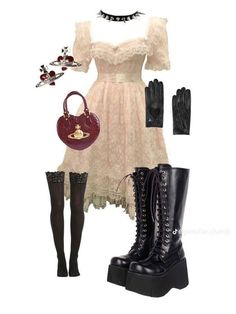 Romantic Astetic, Dress And Shoes, Oc Inspiration, Gifts Vintage, Dream Style, Grunge Goth, Swaggy Outfits, Gifts For Everyone, Mode Inspo