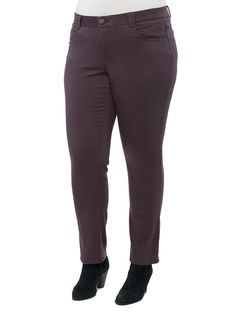 Absolution Booty Lift Plus Straight Leg Colored Stretch Jeans Malbec Purple Jeans For Curvy Women, Purple Shadow, Camouflage Jeans, Dark Blue Jeans, Medium Wash Jeans, Hold You, Dark Wash Jeans, Twill Fabric, Jeans Brands