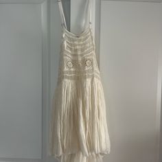 Brand New In Style Intimately Freepeople Section White Bohemian Sundress For Daytime, White Bohemian Midi Dress For Daytime, Casual Off White Midi Mini Dress, Bohemian White Maxi Dress For Daytime, White Bohemian Sundress For Daywear, Flowy Cream Bohemian Mini Dress, Breezy Boho V-neck Flowy Dress, White Maxi Sundress, Beach Bliss Maxi Dress Free People