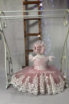 Handmade girls beautiful gown can be made in any color if you have any questions feel free to contact me thank you !! Fitted Princess Dress With Feather Trim, Glitter Flowers, Princess Gown, Feather Dress, White Glitter, Tutu Dress, Beautiful Gowns, Handmade Baby