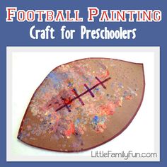 a book cover for football painting craft for preschoolers with an image of a football on it