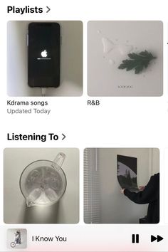 an iphone screen showing the music player's playlist and other things on it