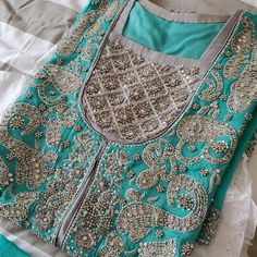 Heavy Bridal Wear Dress In Sea Green And Grey Colours. Comes With Churidaar And Dupatta. More Pictures/Video And Measurements Available For Serious Inquiries Only. This Was My Back Up Valima Dress But I Wore Something Else. Wore This To Someone Else's Wedding Instead. Perfect For Valima Or Reception. Offers Welcome. Free Clutch Purse With Purchase Of This Dress. 2 Minor Stains On Back Of Shirt Shown In Video And Few Water Marks On Left Sleeves From Perfume Sprayed Too Close. Chest 17.5 Inches Green Embellished Straight Kurta Dress, Embellished Kurta For Wedding And Navratri, Blue Embellished Salwar Kameez For Navratri, Designer Anarkali Unstitched Suit Embellished, Elegant Embellished Churidar For Navratri, Embellished Anarkali Unstitched Suit For Festive Occasions, Bollywood Style Embellished Straight Kurta Salwar Kameez, Bollywood Embellished Salwar Kameez For Navratri, Designer Anarkali Salwar Kameez Embellished