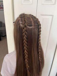 Dutch Braid Hairstyles, Hair Inspiration Long, Hair Tips Video, Hairdo For Long Hair, Half Up Half Down