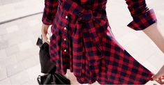 Retro Plaid Long-sleeved Dress SD11407EY on Luulla Sleeved Dress, Womens Plaid, Plaid Shirt, Women's Plaid Shirt, Dresses With Sleeves, Long Sleeve Dress, Plaid, Women's Top, Fabric