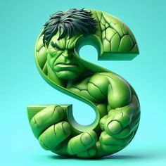 the letter s is made up of an image of hulk