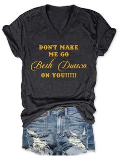 Letter T-Shirts is fashionable and cheap, come to Lilicloth to find out about the Clothing Women Tees, Casual Tees, Women's Outfits By Occasions, Country Quotes, Shop Tops, Book Shirts, Casual Tops For Women