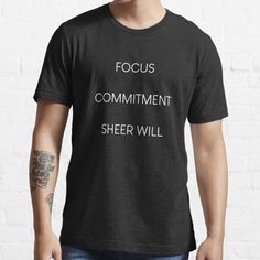 John Wick - Focus, Commitment, Sheer Will • Millions of unique designs by independent artists. Find your thing. How To Do Math, Miracle Quotes, Course In Miracles, A Course In Miracles, Sit Ups, Push Ups, Funny Mom Shirts, Mom Humor