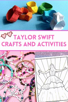 paper crafts and activities for kids to do with their own hands, including necklaces