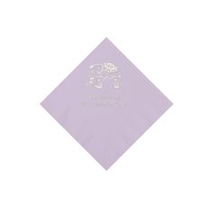 a purple napkin with an elephant on it