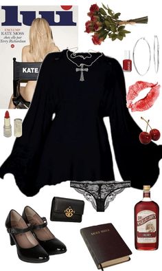 Dark Maximalism Outfits, Goth Outfits Polyvore, Love Core Outfits, Vamp Style Outfits, Goth Club Outfit, Gothic Outfits, Mode Inspo, Lookbook Outfits, Dream Clothes