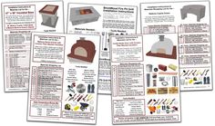 four pages with instructions on how to build an oven