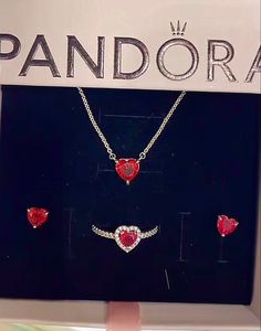 Valentines red heart jewellry Pandora Red, Heart Jewellery, Cute Presents, Cute Piercings