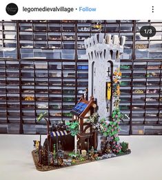 a lego model of a castle made out of legos