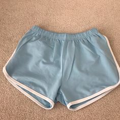 Brand New! I Just Bought These Shorts! The Color Is Beautiful! The Size Says A Xl Because It’s In Asian Sizing, Which Is Relatively Smaller Than American Sizing. I Would Say It’s Like A Medium. Light Blue Sporty Bottoms For Spring, Sporty Light Blue Bottoms For Spring, Blue Cotton Workout Bottoms, Light Blue Casual Workout Bottoms, Light Blue Stretch Summer Bottoms, Casual Stretch Light Blue Shorts, White Running Shorts, Lululemon Running Shorts, Black Nike Shorts