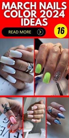 Check out the nail color trends for spring 2024 on Amazon! Whether you prefer pastels or bold neons you'll discover the shades to enhance your manicure style and keep up with the latest fashion. Start shopping to perfect your nail look !, 💅🛍️ #SpringNailColor2024 #AmazonFinds #NailColorTrends #SpringBeauty #NailInspiration Nail Color By Skin Tone, March Nail Colors 2024, March Nails Ideas 2024, March Nail Colors, Dip Nail Colors, Lemon Nails, March Nails, Neon Green Nails, 2024 Nails