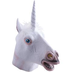 Get everyone to believe that unicorns really do exist with this Unicorn Mask. This white latex unicorn mask is perfect for when you're feeling whimsical and silly. Here's your chance to get in on the unicorn craze. Size: standard. Gender: unisex. Horse Head Mask, Unicorn Costume Kids, Unicorn Halloween Costume, Geek Toys, Unicorn Mask, Horse Costumes, Unicorn Halloween, Unicorn Costume, Head Mask