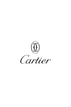 the cartier logo is shown in black and white