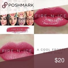 Lipsense New LipSense Makeup Lipstick Fire N Ice, Liquid Lip Color, Lip Balm Gloss