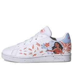 (PS) adidas x Disney Advantage Moana Shoes 'White Red' H06326 Moana Shoes, Disney Moana, Baby Sneakers, Stylish Sneakers, Moana, Baby Disney, Perfect Pair, Adidas Sneakers, Adidas