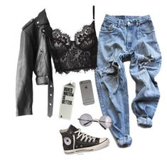 Jeans Polyvore, Outfit Party, Clothes And Shoes, Outfit Jeans, Rock Punk, Looks Black, Ideas Party, Swaggy Outfits, Jeans Outfit