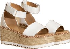 White Ankle-high Sandals For Summer, Adjustable White Platform Wedge Sandals, Platform Espadrille Sandals, Platform Espadrilles, Espadrille Sandals, Black 7, Ankle Straps, Black Sandals, Platform Sandals