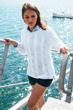 Hampton Fashion, Basic Summer Outfits, Nautical Sweater, Nautical Looks, Preppy Summer