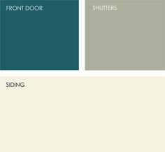 the front door and side doors are painted in different shades