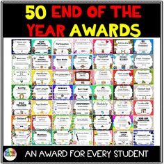 the 50 end of the year awards poster