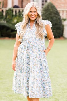 Sweet Nature Dress, Blue