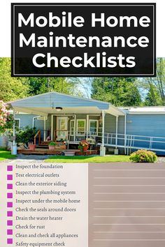 Mobile Home Maintenance Checklists How To Level A Mobile Home, Insulation Under Mobile Home, How To Keep Mobile Home Cool In Summer, Buying A Mobile Home, Doublewide Mobile Home With Garage