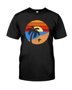 Sunset Shirt, Water Sunset, Flamingo Beach, Beach Vintage, Vintage Sunset, Palm Sunday, Vintage Shirts, Vintage Tshirts