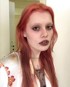 Red Dyed Hair, Bleached Eyebrows, Ginger Hair, Hair Art, Aesthetic Makeup, Makeup Art, Simple Makeup, Pretty Hairstyles