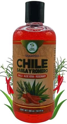 Shampoo de Chile, Sábila & Romero (Natural Shampoo with Chili, Aloe Vera & Rosemary) - 16.9 fl oz | Strengthening & Nourishing Hair Care Formula Revitalize your hair with the Shampoo de Chile, Sábila & Romero, a natural blend infused with chili, aloe vera, and rosemary. This unique formula harnesses the power of these botanical ingredients to nourish and strengthen your hair, promoting a smooth and healthy-looking shine. The chili extract supports a refreshed scalp, while aloe vera and rosemary deliver deep hydration, leaving your hair feeling soft and manageable. Perfect for daily use, this shampoo brings a touch of nature to your hair care routine. Benefits: Strengthening Formula: Infused with chili extract to help support stronger, more resilient hair. Deep Nourishment: Aloe vera deeply Natural Shampoo, Nourishing Hair, Hair Care Routine, Smooth Texture, Rosemary, Aloe Vera, Chili, Health And Beauty, Hair Care