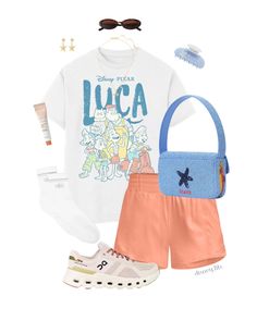 Disney Pixar's Luca, Luca outfit for Disney, Adult Luca shirt, Pixar Pier Disneyland, Disneyland Paris, Luca movie Disney, cute clothes for disney, Staud Tommy Bag, Pack for Disney, Packing list for Disney, Disney inspired outfits Disney Cruise Outfits, Staud Tommy Bag, Disneyland Fits, Disney Packing List, Luca Movie, Disney Packing, Disney 2025, Pixar Pier, Packing List For Disney