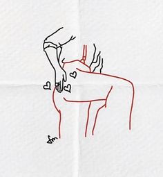 a drawing of a person holding their head in one hand and another hand on the other