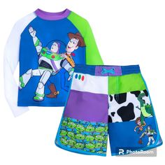 Usually Sold Separately, This Deal Comes Together. Showcasing A Colorblock Design With Different Toy Story Character Prints. Your Child Will Love Bringing Cute Stye To Their Waterside Activities In This Disney Toy Story Rash Guard. Made From A Soft Fabric With Added Spandex, This Long-Sleeve Rash Guard Offers Them Stretchy Comfort In Or Out Of Water. Plus, It Features Upf 50+ Rated Material To Keep Their Skin Shielded From The Sun. From Swimming In The Backyard Pool To Attempting Water Sports At Blue Playful Character Print Sets, Blue Cartoon Print Swimwear For Play, Disney Character Print Playwear Sets, Fun Character Print Swimwear For Playtime, Multicolor Character Print Swimwear For Play, Fitted Multicolor Swimwear With Character Print, Fitted Blue Swimwear With Character Print, Fitted Multicolor Character Print Swimwear, Fun Multicolor Sets With Character Print